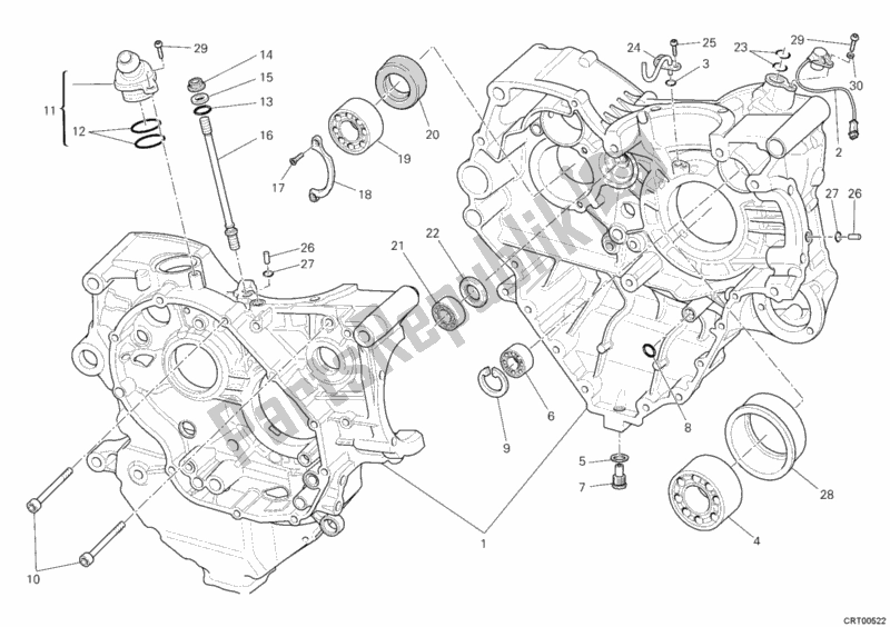 Todas las partes para Caja Del Cigüeñal de Ducati Streetfighter S USA 1100 2012